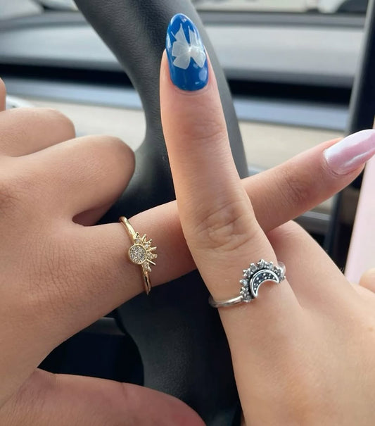 Anillo Sol Y Luna 2 En 1